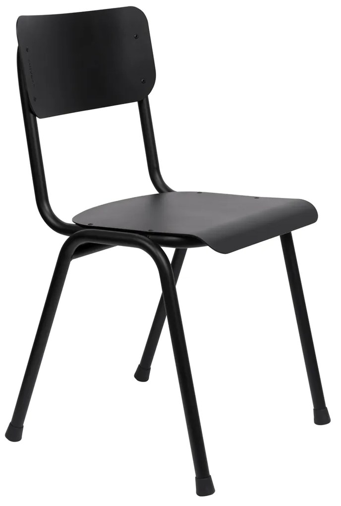 Zuiver Back To School Outdoor Tuinstoel Stapelbaar Aluminium Zwart