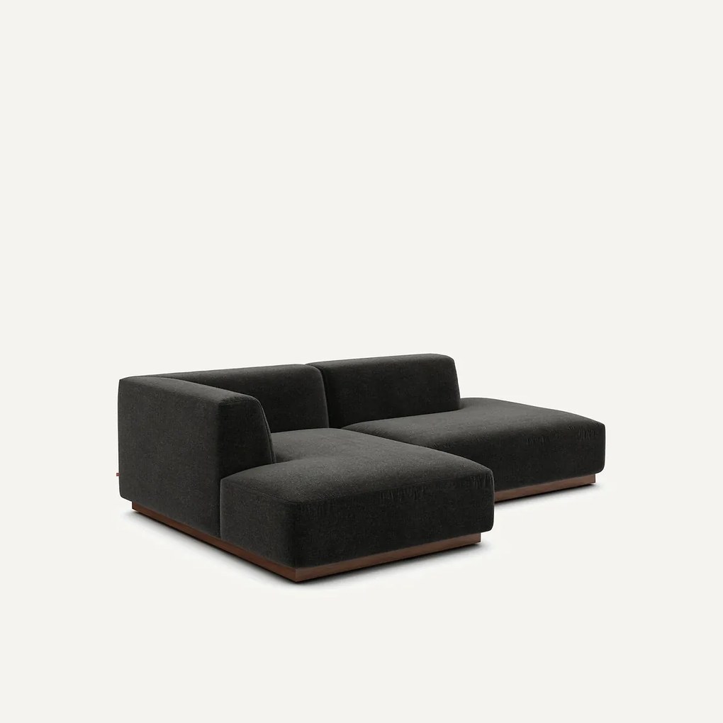 Linker hoekbank chenille fluweel, Jacopo