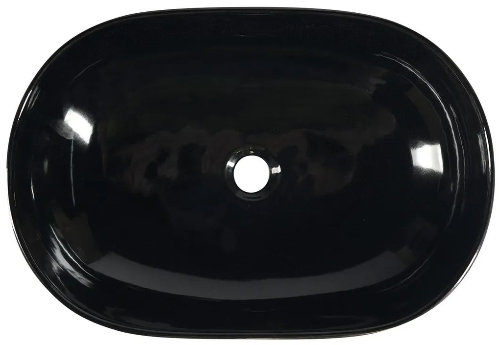 Sapho Priori keramische waskom 58x40cm zwart