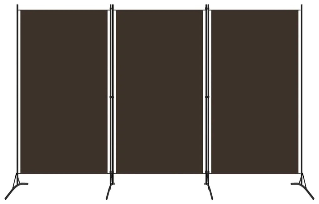 vidaXL Kamerscherm met 3 panelen 260x180 cm bruin
