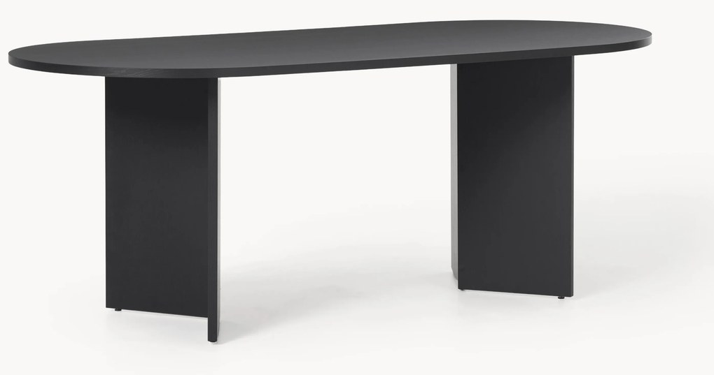 Ovale houten eettafel Toni, in verschillende formaten