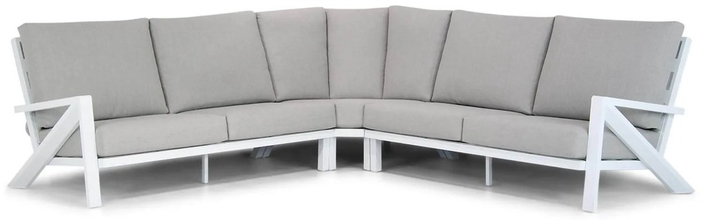 Hoek loungeset 5 personen Aluminium Wit  Santika Furniture Santika Cinta