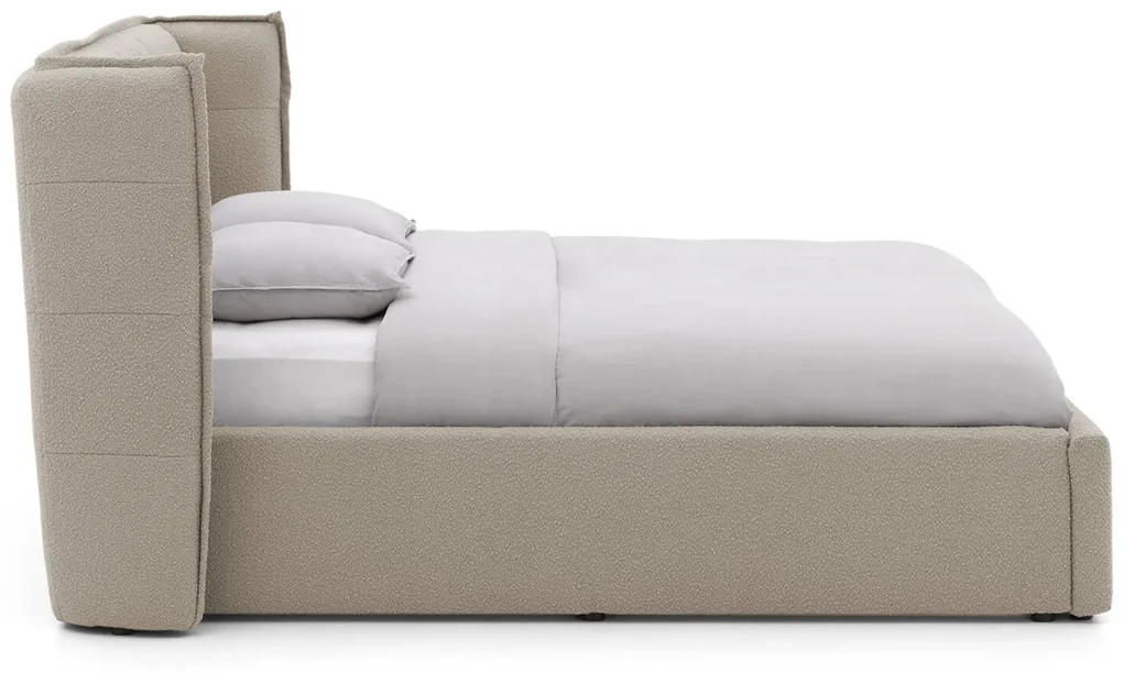 Goossens Gestoffeerd Bedframe Canon, 180 x 200 cm met storage, met 2x lattenbodem