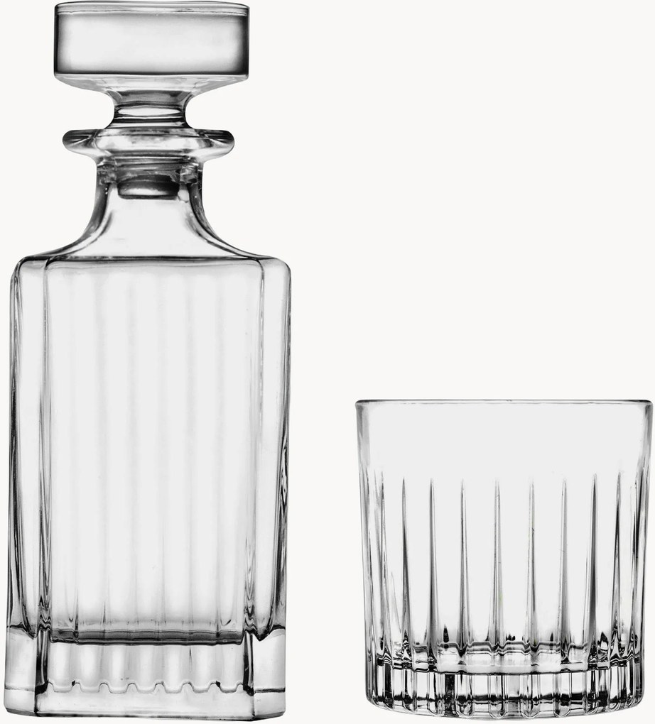 Kristallen karaf en whisky glazen Timeless, 7-delig