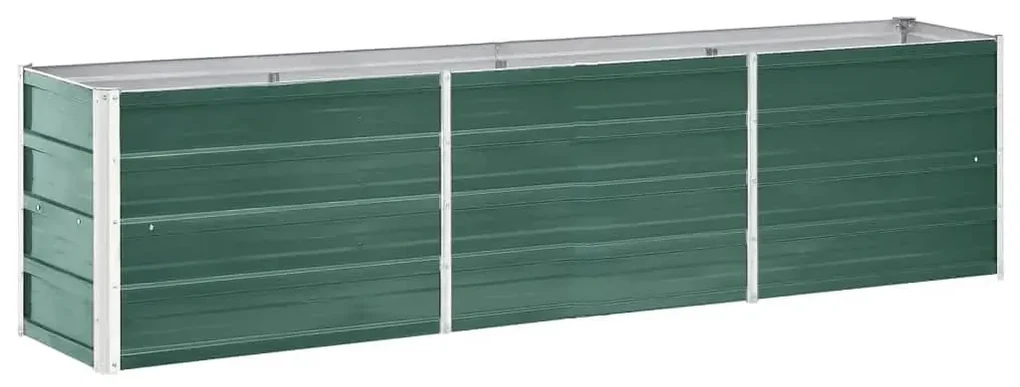 vidaXL Plantenbak verhoogd 240x40x45 cm gegalvaniseerd staal groen