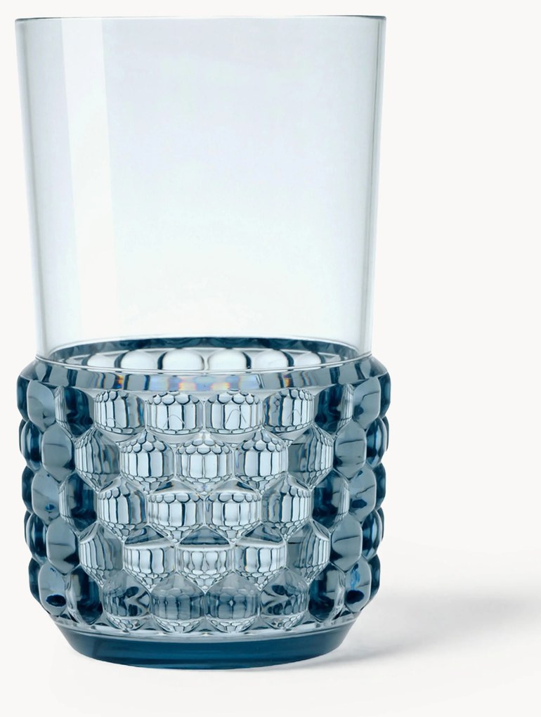Waterglazen Jellies met structuurpatroon, 4 stuks