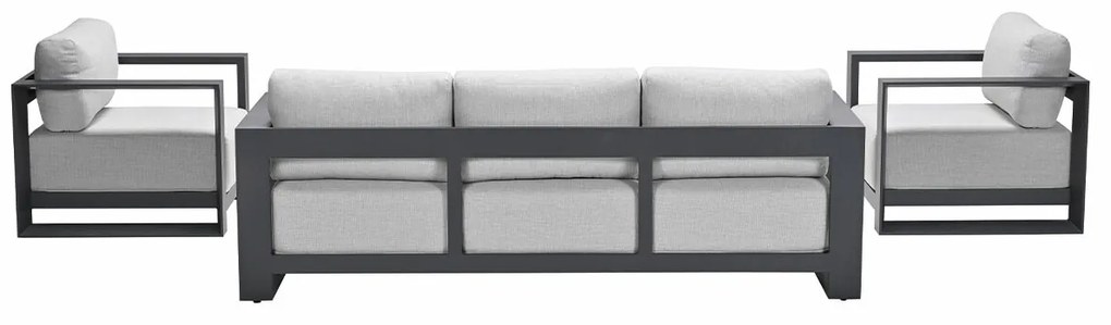 Garden Impressions Malakka loungeset 3 - delig carbon black/valley sand