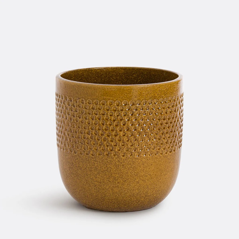 Bloempot in terracotta met email Ø38 cm, Lullya