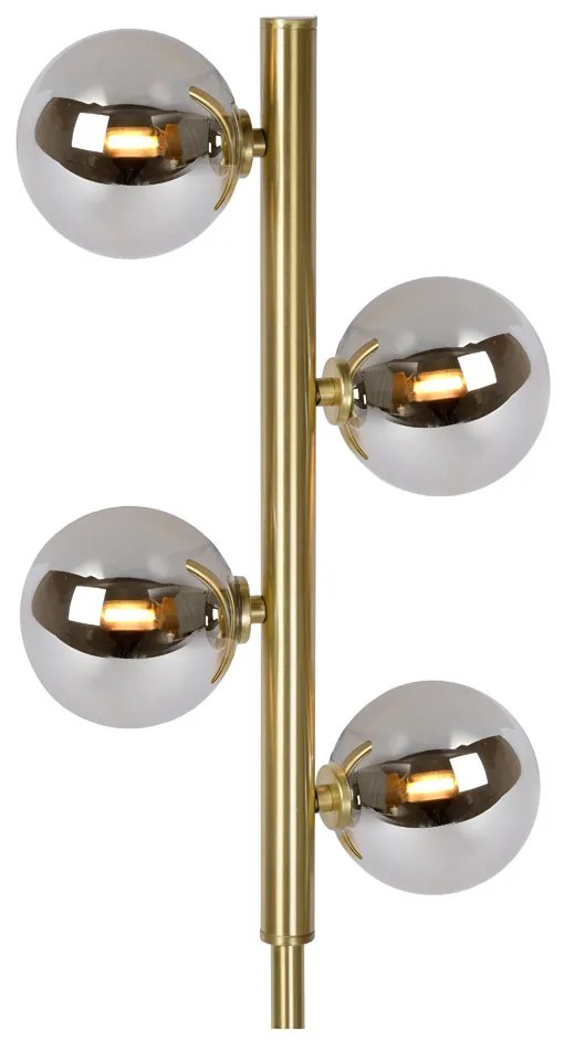 Lucide Tycho staande lamp 154cm 4x G9 goud mat