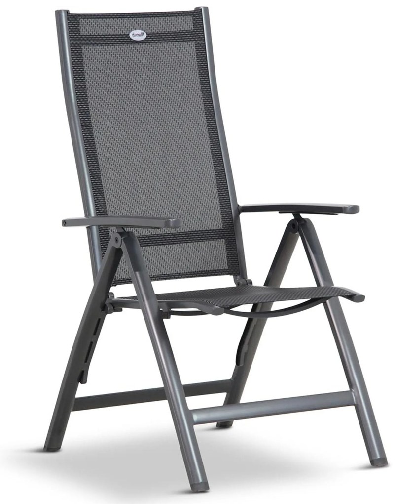 Tuinset Ronde Tuintafel 4 personen 120 cm Aluminium/Textileen Grijs  Hartman Royal