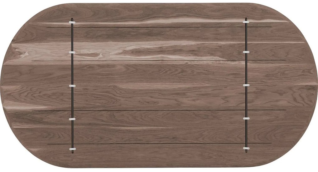 Goossens Excellent Eettafel Uniek, Semi rond 180 x 100 cm