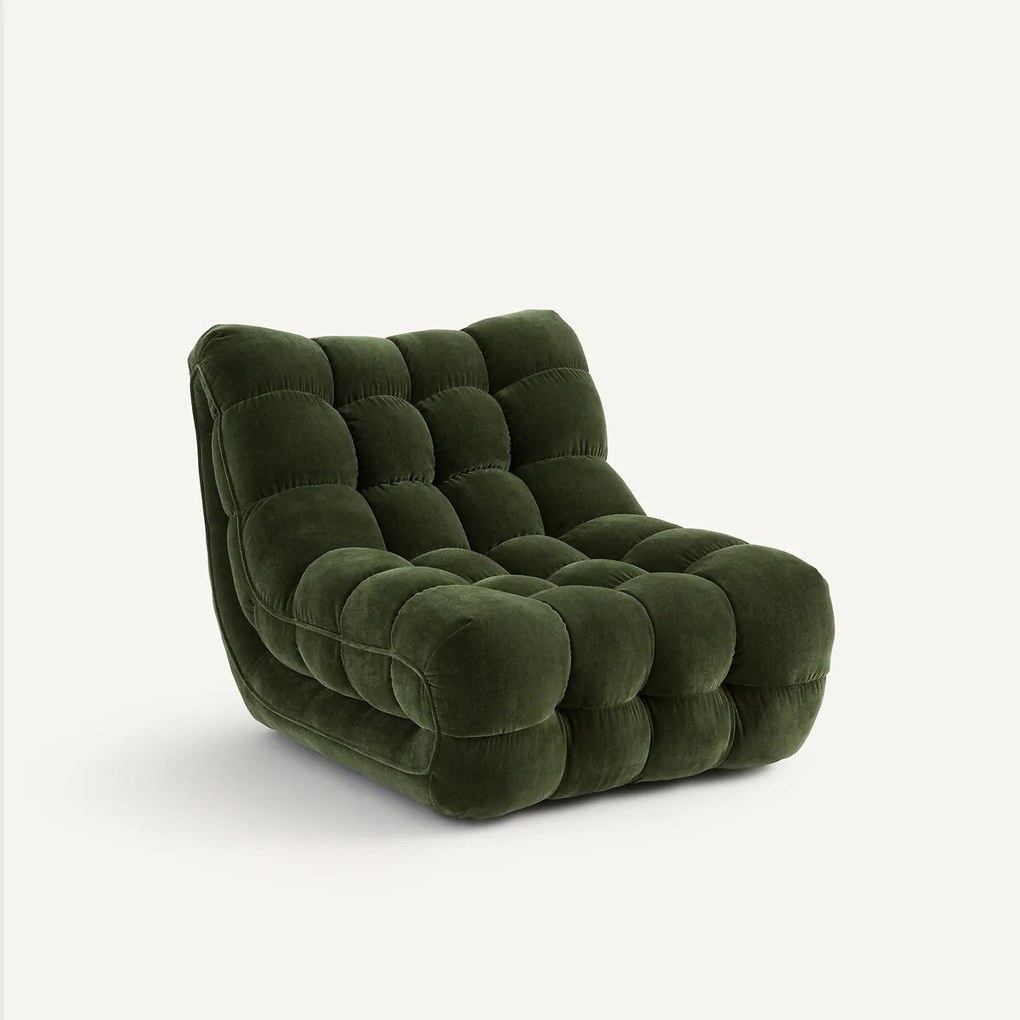 Fauteuil met fluwelen bekleding, Jud