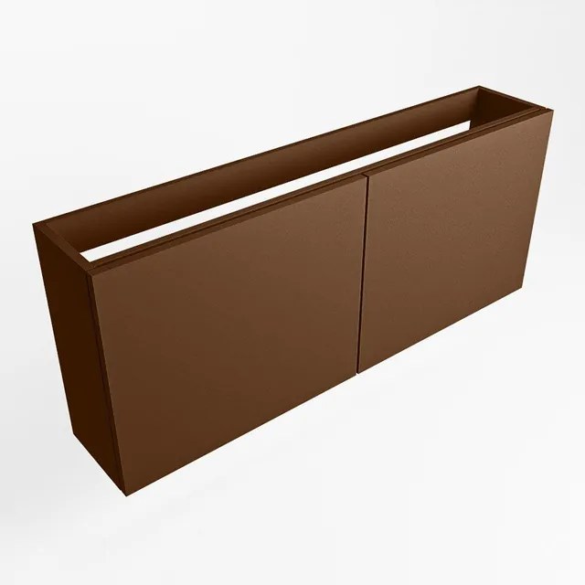 Mondiaz FOWY fonteinonderkast - 120x22x50cm - 2 deuren - push to open - softclose - Rust FOWYTO120Rus2D