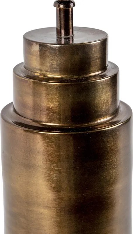 Art deco tafellamp brons velours kap groen met goud 50 cm - Bruut