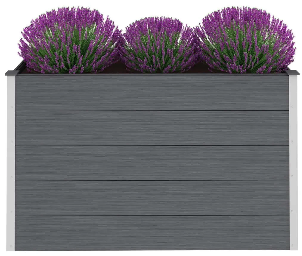 vidaXL Plantenbak verhoogd 150x50x91 cm HKC grijs