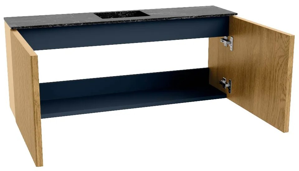 Mondiaz Joya DLux 100cm toiletmeubel oak met wastafel faye midden zonder kraangat lava