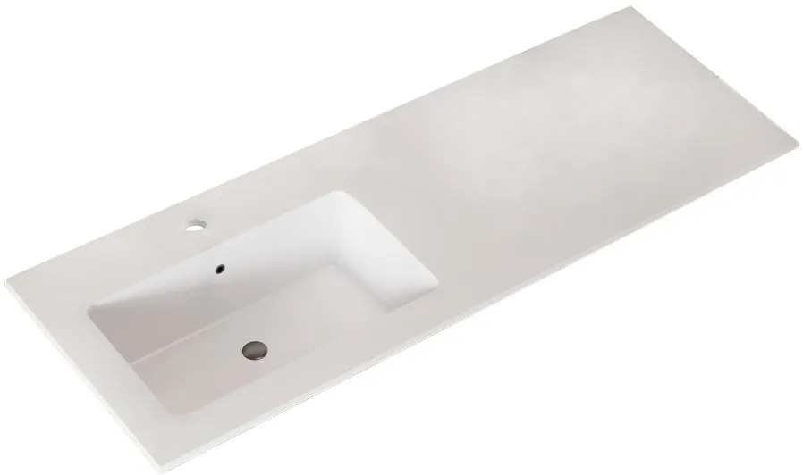 Muebles Avila badmeubel ribbelfront 120cm antraciet mat met wastafel links met kraangat