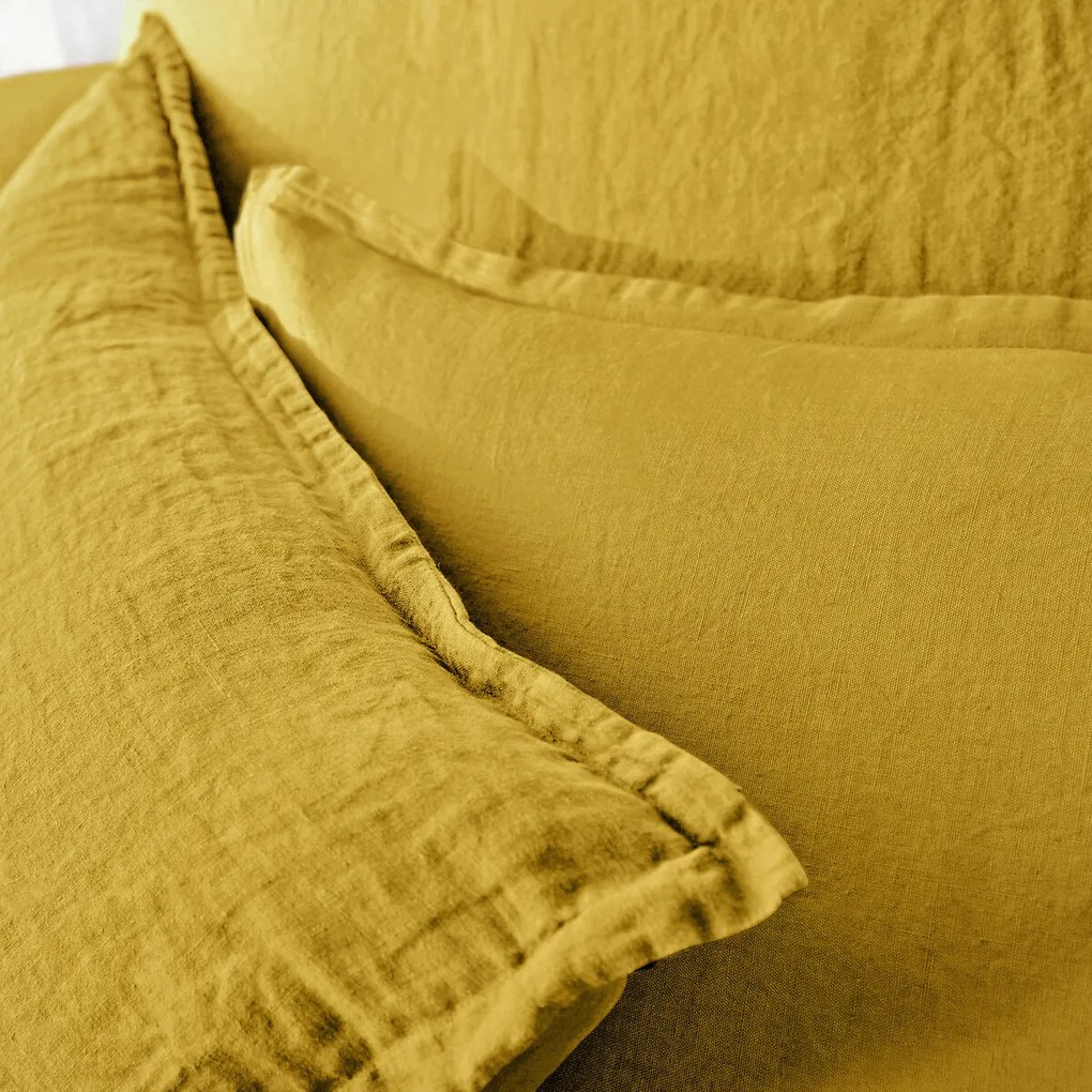 Kussensloop in gewassen linnen, Linot