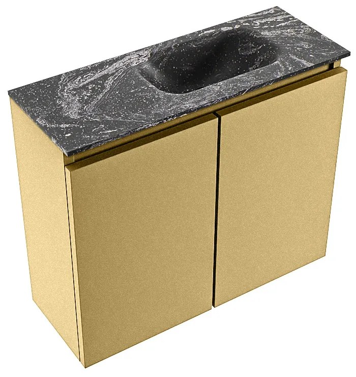 Mondiaz Ture DLux toiletmeubel 60cm oro met wastafel lava rechts met kraangat