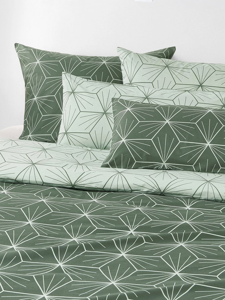 Dubbelzijdig dekbedovertrek Ilda met geometrische print