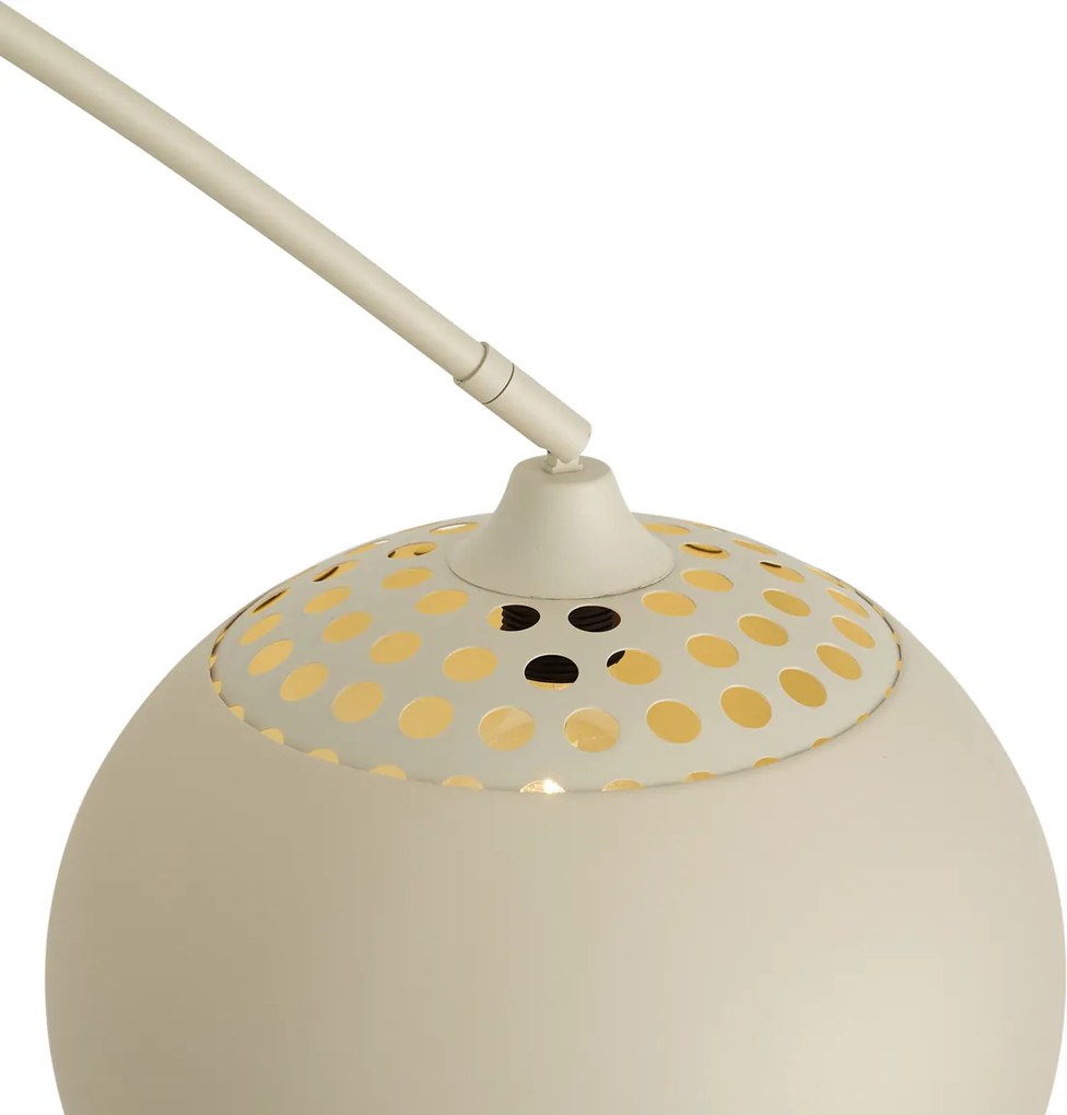 Moderne booglamp beige met marmeren voet - XXL