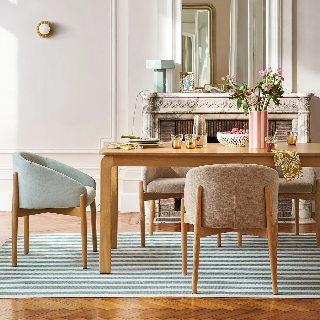 Gestreepte vaas van keramiek, H25 cm, Jaoma