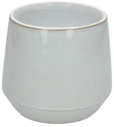 Bloempot, steengoed, wit,Ø 15 cm