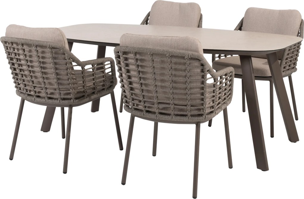 Manolo Puglia dining tuinset 180x95xH75 cm 5 delig keramiek terre Taste 4SO