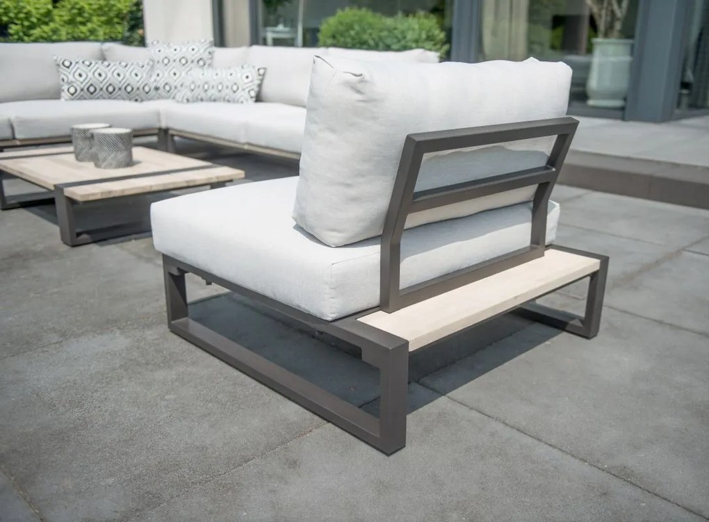 4 Seasons Outdoor | Duke loungeset links  Loungeset    houtkleur weerbestendig