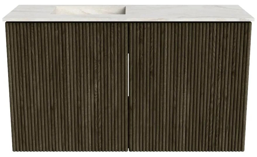 Mondiaz Joya DLux 70cm toiletmeubel shadow met wastafel faye links zonder kraangat ostra