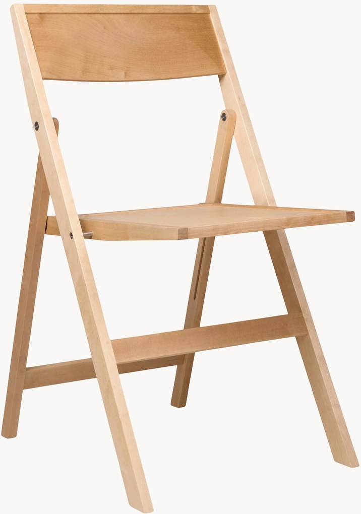Inklapbare eetstoel Flat van berkenhout