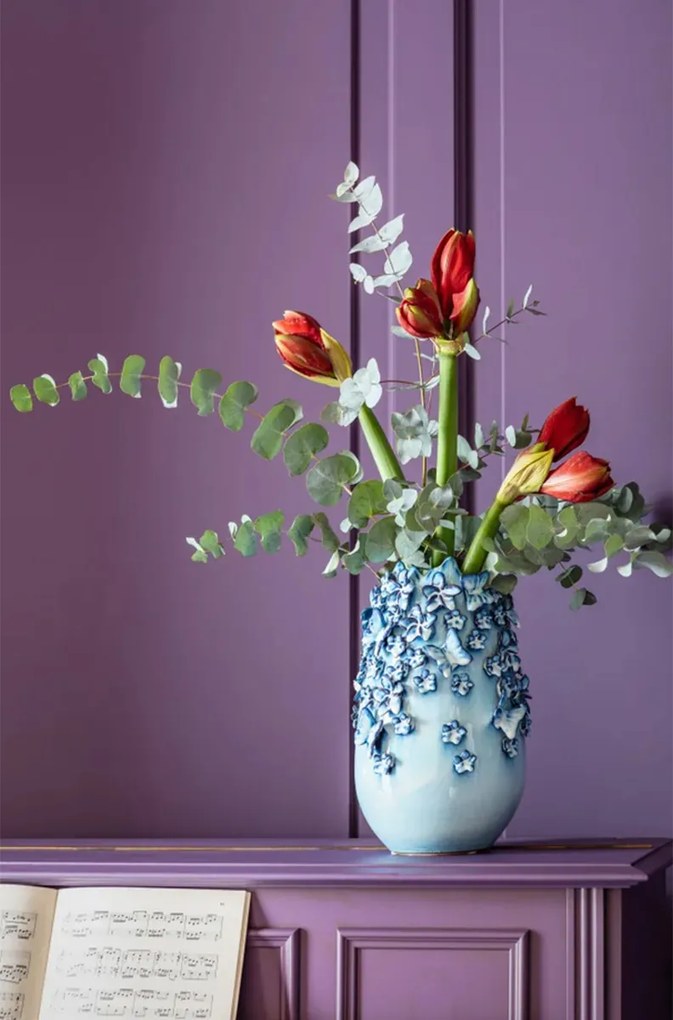 Blauwe Vaas Met Vlinders