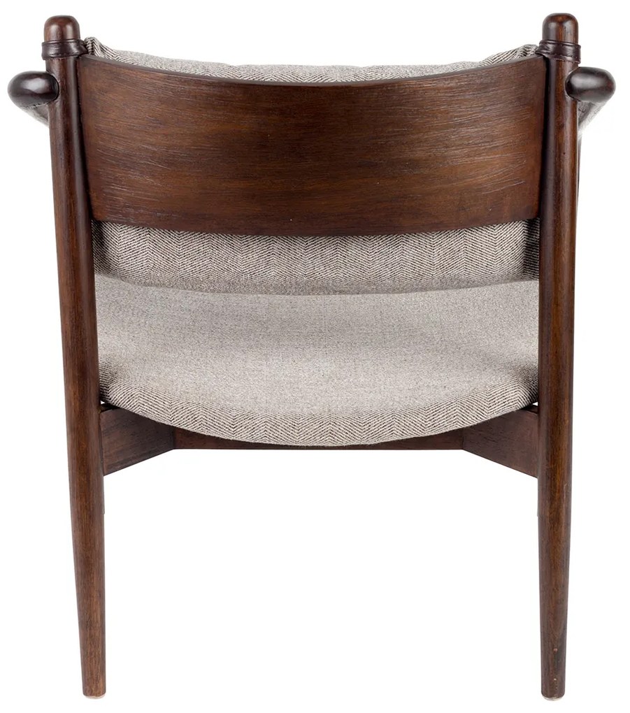 Dutchbone Torrance Retro Fauteuil Gebogen Hout