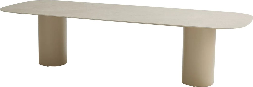 Taste by 4 Seasons Bosco tuintafel met keramisch blad Oyster 300 x 110 cm Tuintafel   beige weerbestendig