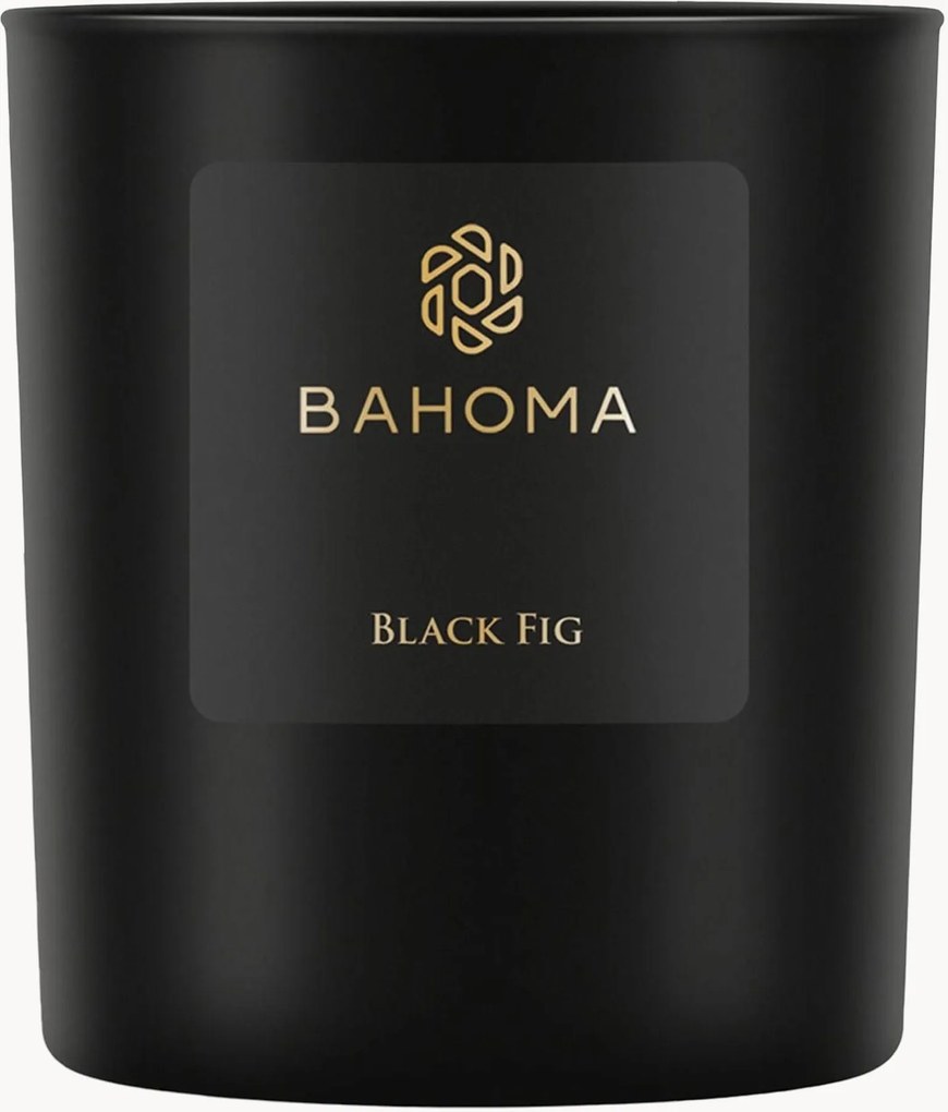 Handgegoten geurkaars Obsidian (zwarte vijg)