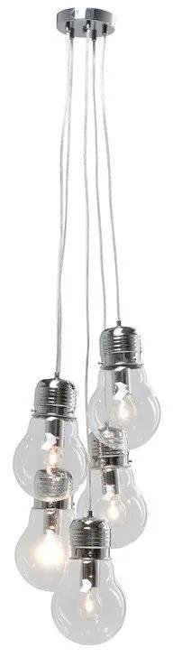 Kare Design Five Bulbs Clear Hanglamp Glazen Bollen