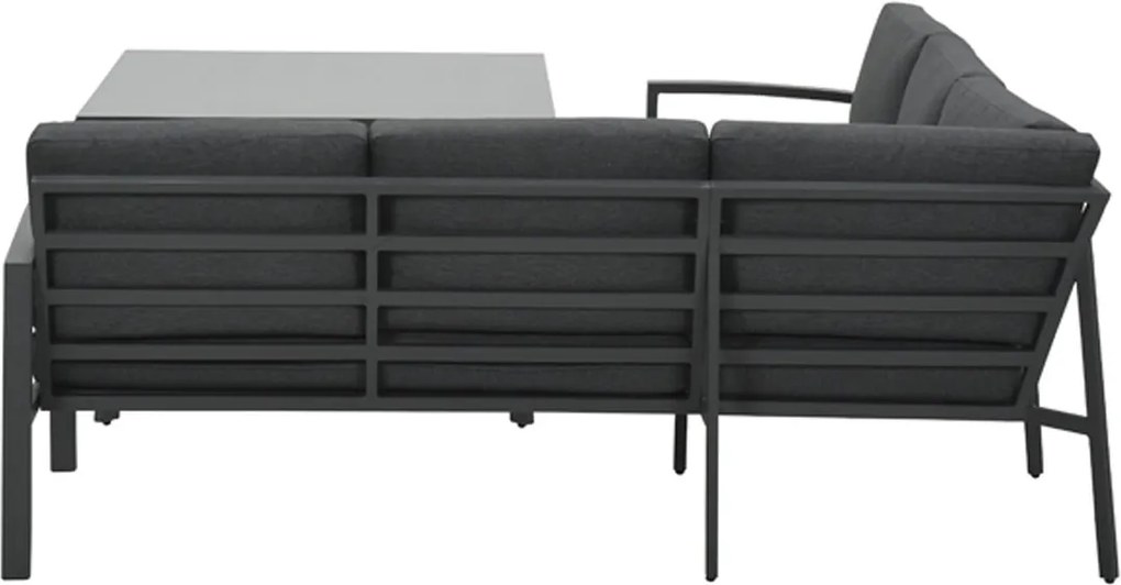 Garden Impressions Tropea lounge dining set 5-delig - donker grijs