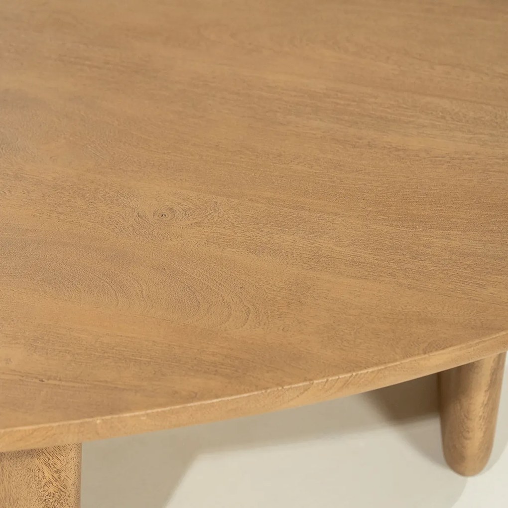 Lage 3-poot Salontafel Eiken - 100 X 85cm.
