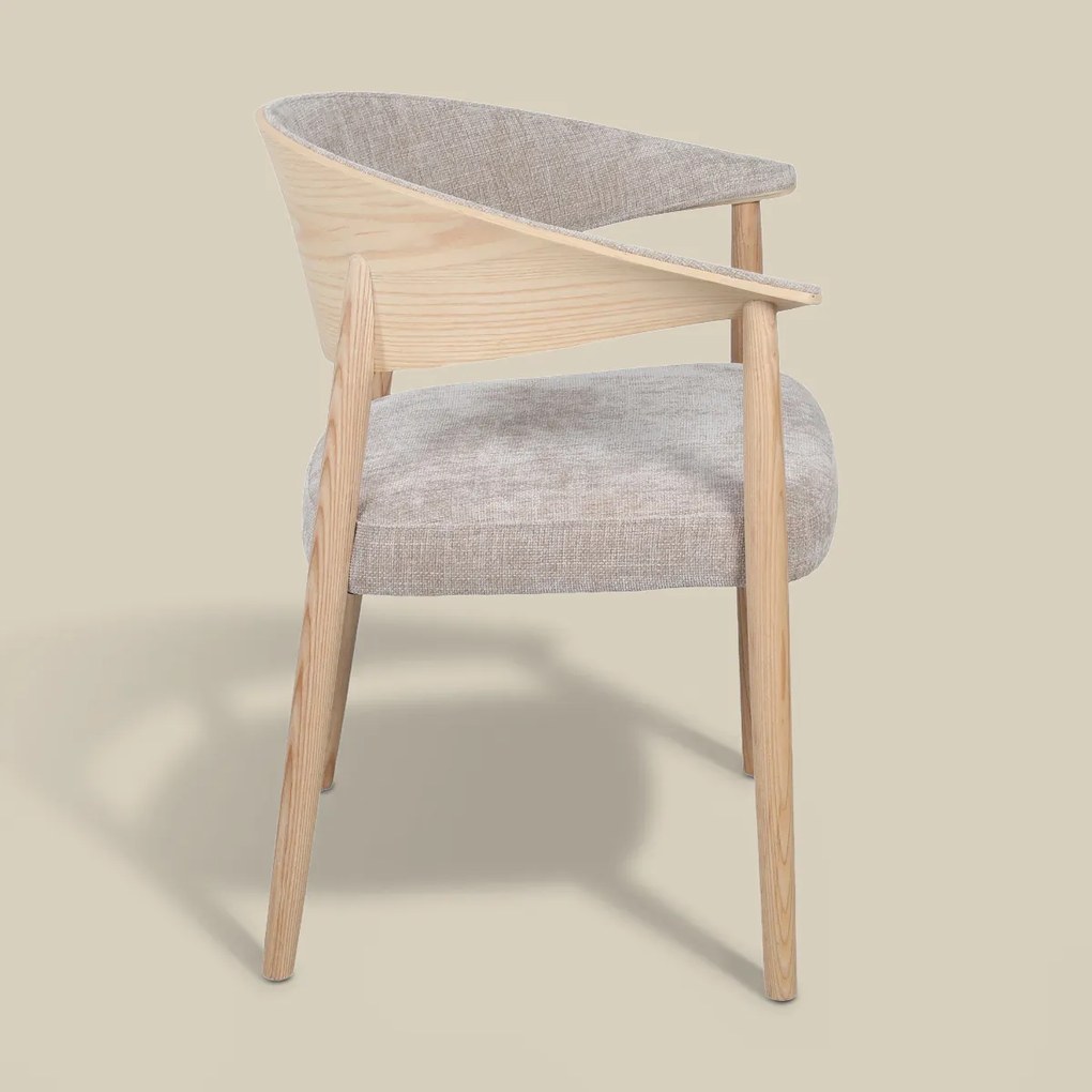 Eiken Eetkamerstoel Gebogen Hout
