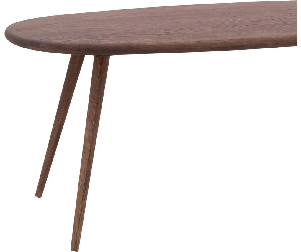 Goossens Eettafel Bjarte, Semi ovaal 220 x 90 cm