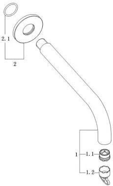 Mueller Ferro inbouw muuruitloop 25cm verouderd ijzer