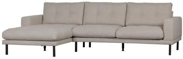 Woood River Chaise Longue Padded Links Naturel - Linnen/Polyester/Viscose - Woood