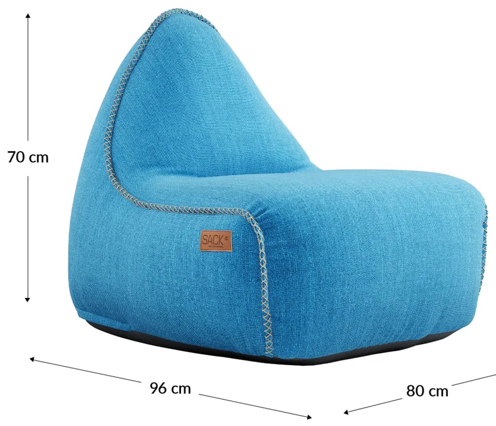 Cobana Lounge Chair & Pouf Outdoor - Turquoise