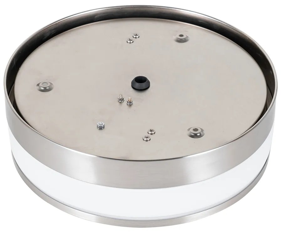 Moderne plafondlamp staal 28 cm IP44  - Flavi