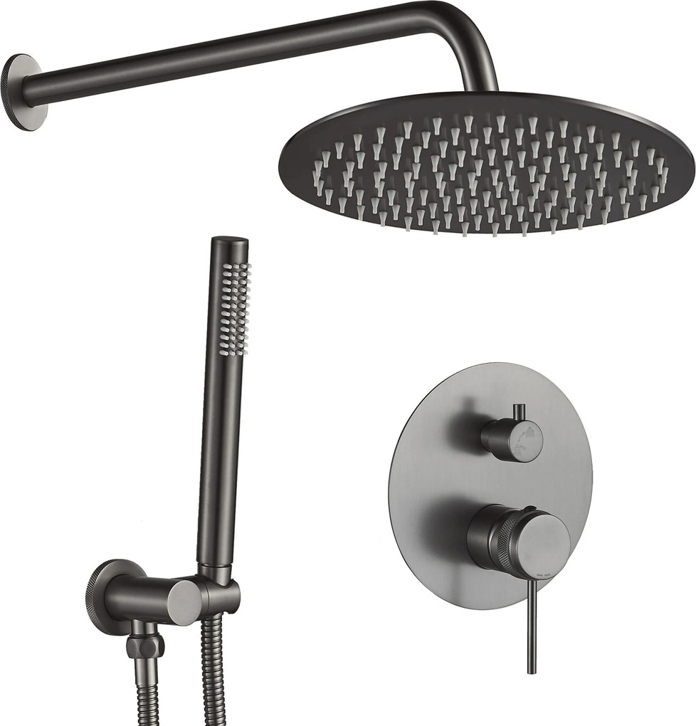 Inbouw regendoucheset Rea Lungo Grip Gun Grey + BOX