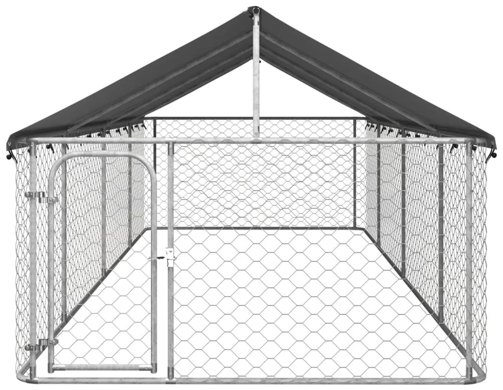 vidaXL Hondenkennel voor buiten met dak 600x200x150 cm