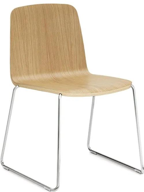 Normann Copenhagen Just Chair stoel met verchroomd onderstel eiken
