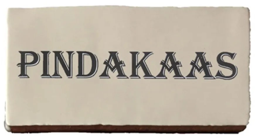 Terre d'Azur Cocina wandtegel met decor pindakaas 15x7,5cm creme