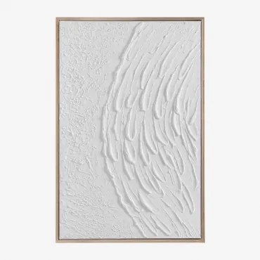 Decoratieve Afbeelding In Gipsreliëf (60x90 Cm) Severine Wit - Sklum