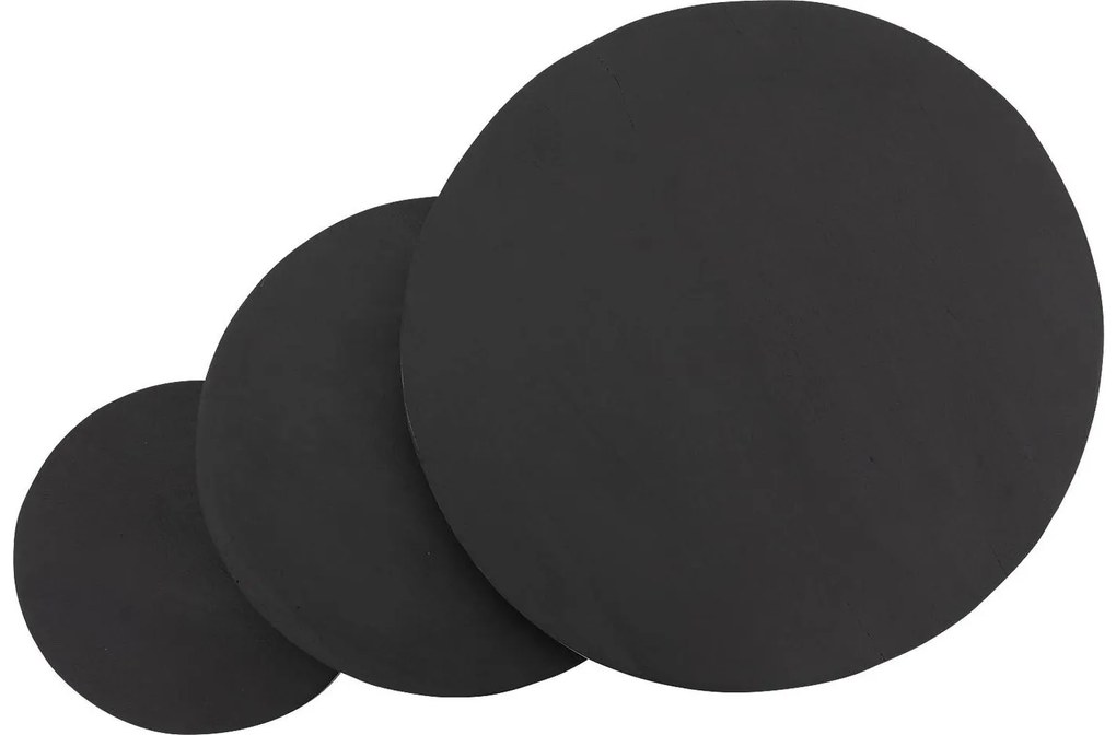 Goossens Salontafel Jelle rond, hout mango zwart, urban industrieel, 54 x 45 x 54 cm